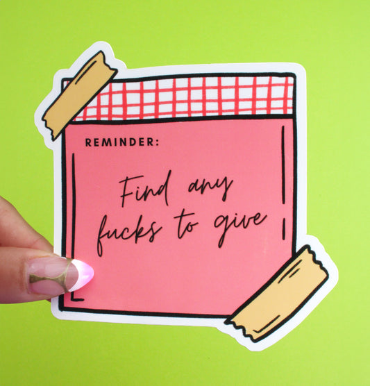 Reminder Sticky Note Sticker